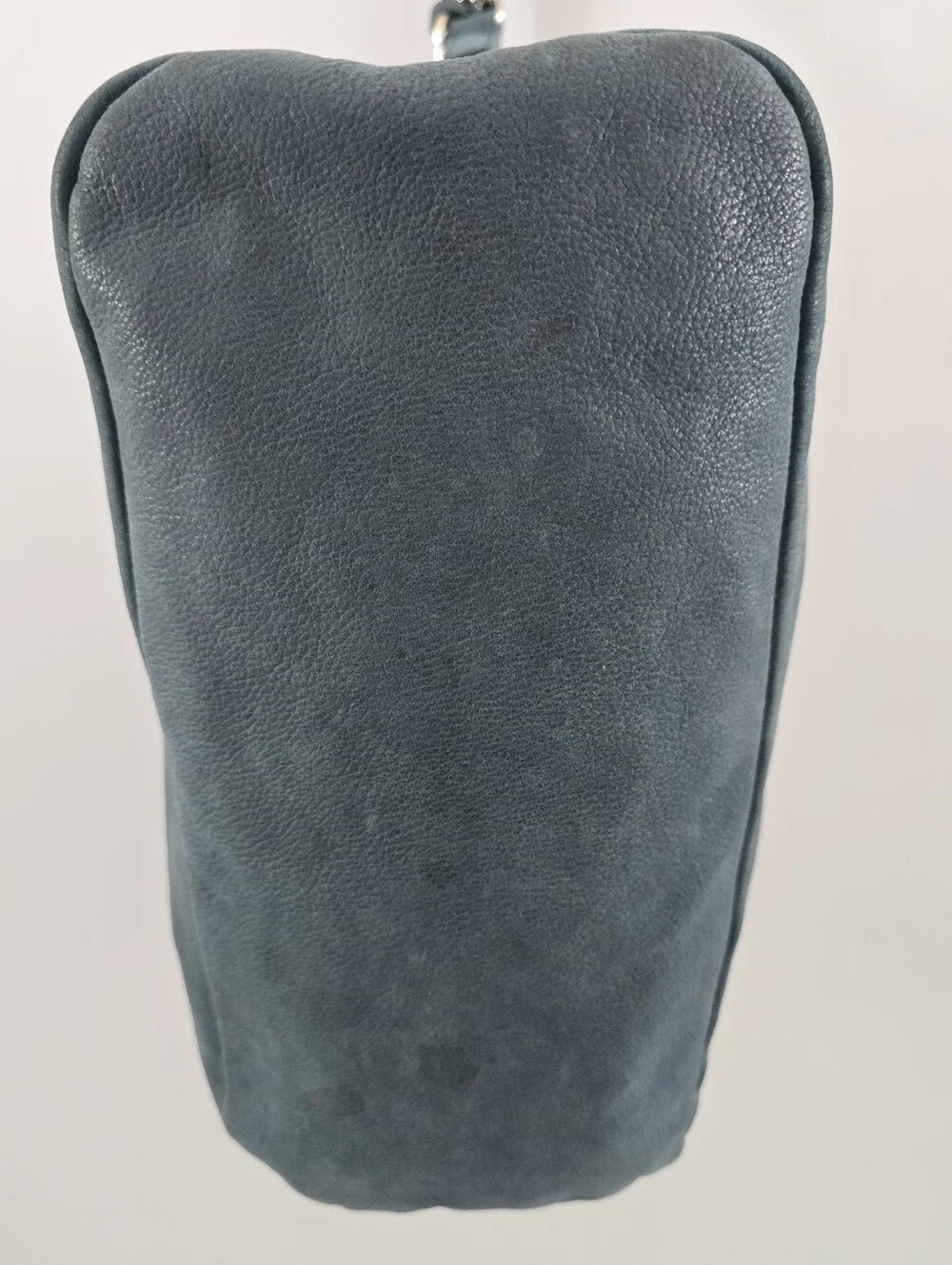 Gianni Chiarini Large Teal Blue Italian Leather Hobo Bag Silver Hardware